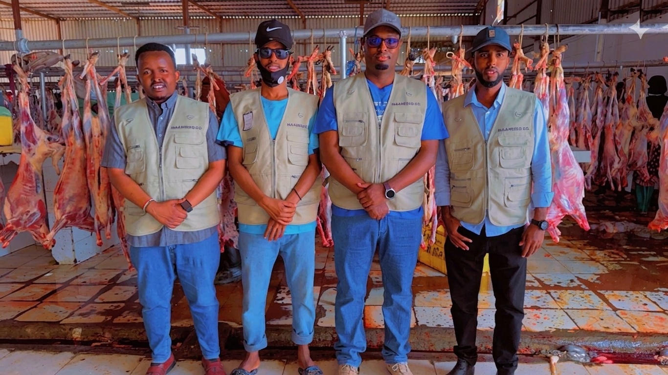 Maandeeq slaughterhouse staff and facility